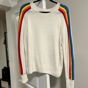 Light Sweater with Rainbow Sleeves
